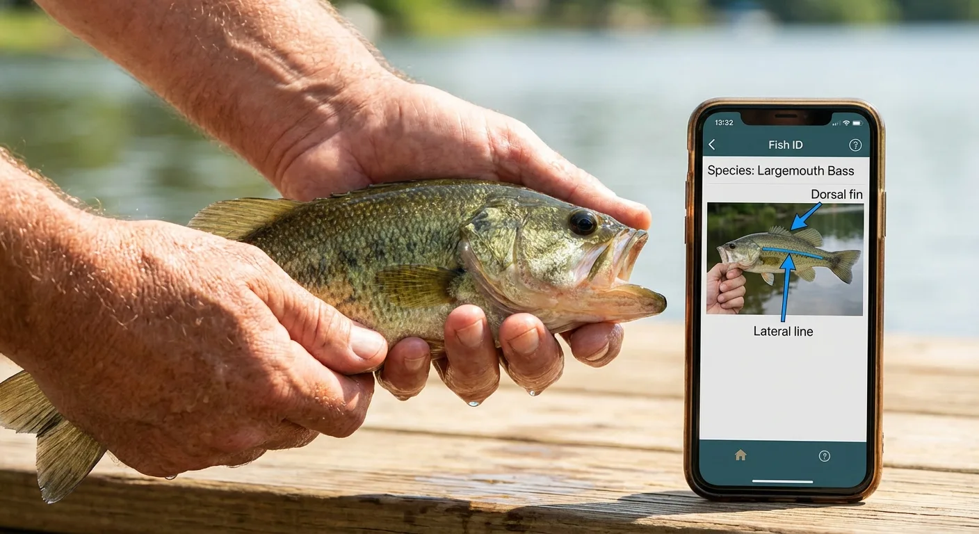 How to identify fish species - smartphone app displaying identification features